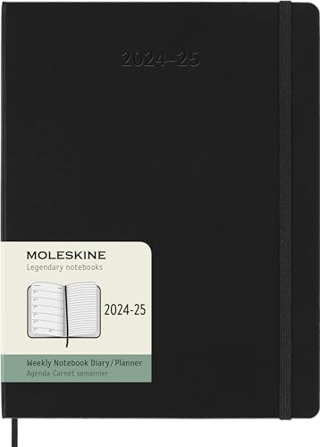 Moleskine 2025 18-Month Weekly XL Hardcover Notebook: Black