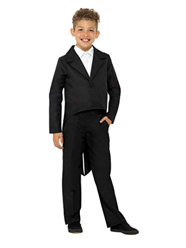 Smiffys 49744 Black Childs Tailcoat Fancy Dress Costume Medium