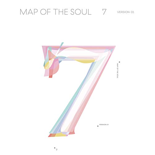 Album cover for BTS’s “Map of the Soul: 7” featuring a colorful number 7.