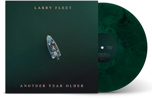 Larry Fleet vinyl album cover showing a boat on dark water with green disc.