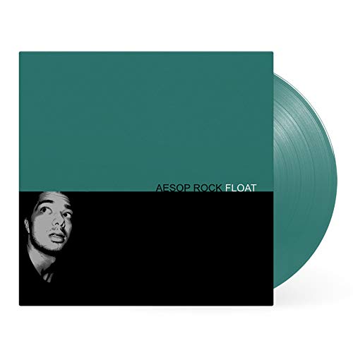 Aesop Rock’s “FLOAT” vinyl record with teal-colored disc and cover.