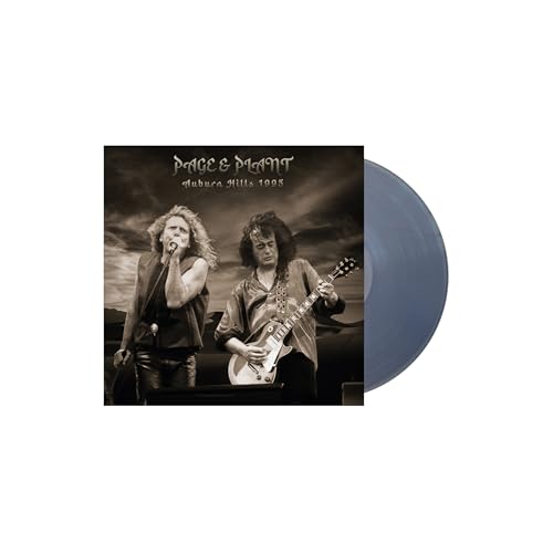 Page & Plant album cover and clear vinyl record shown.