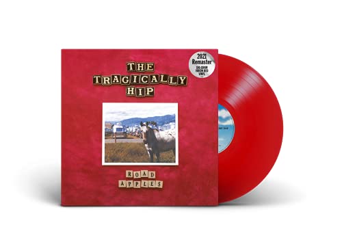 Red vinyl record of The Tragically Hip’s “Road Apples” 30th Anniversary edition.