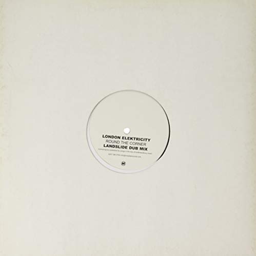 White vinyl record label with black text: London Elektricity - Round The Corner.