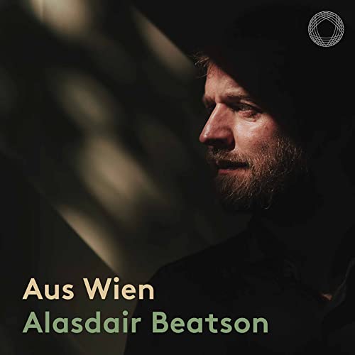 CD cover featuring a portrait of musician Alasdair Beatson, with text "Aus Wien".