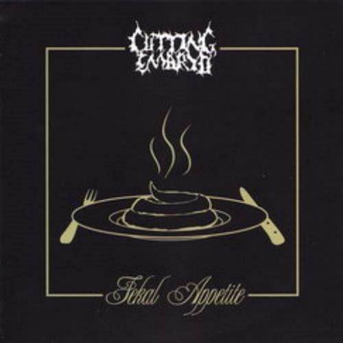 CD cover for "Cutting Embryo - Fekal Appetite" with food illustration.