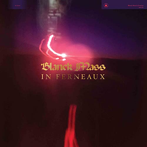 Blanck Mass āIn Ferneauxā vinyl record cover: dark purple with gold text.