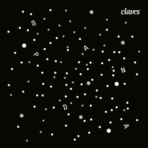 CD cover: black background with white dots and scattered letters spelling "SPANDA".