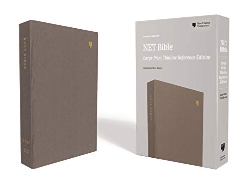 NET Bible, Thinline Reference, Large Print, Cloth over Board, Gray, Comfort Print: Holy Bible (Thomas Nelson)