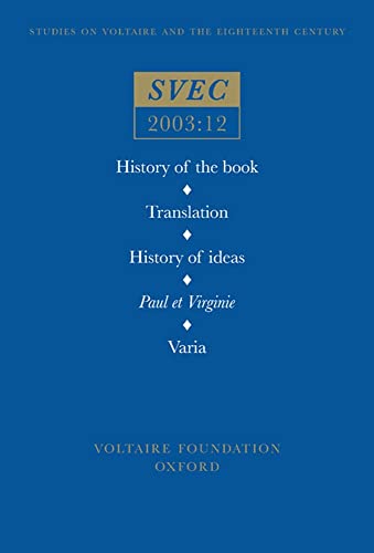 History of the book; Translation; History of ideas; Paul et Virginie; Varia : 2003:12