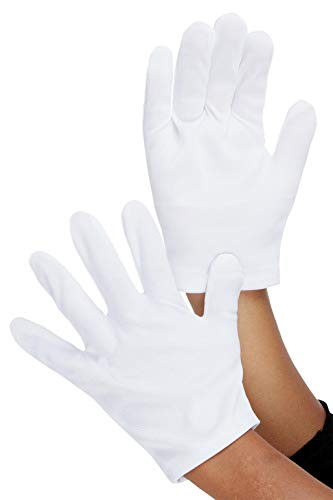 Smiffys 72026 Kids Gloves, Unisex Children, White, One Size