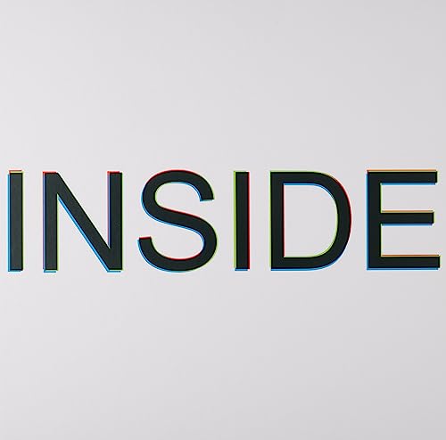 INSIDE" text with a glitch effect, on a light gray background.