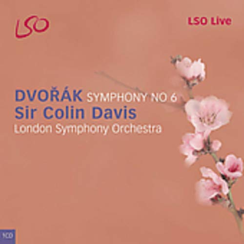 CD cover for Dvořák’s Symphony No. 6 with flowers and text.
