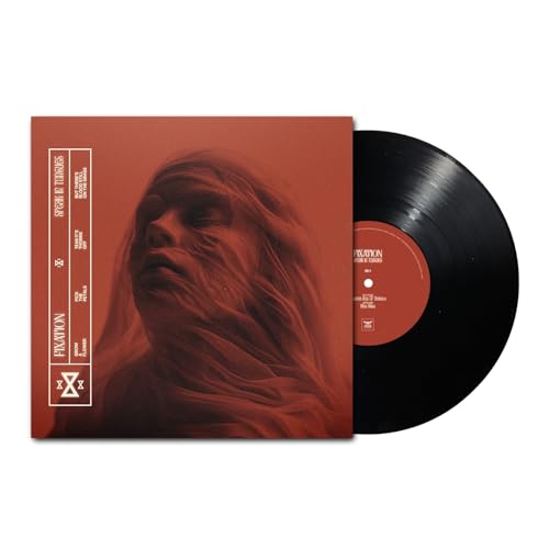 Vinyl record of Fixation’s “Speak In Tongues” with a red cover portrait.