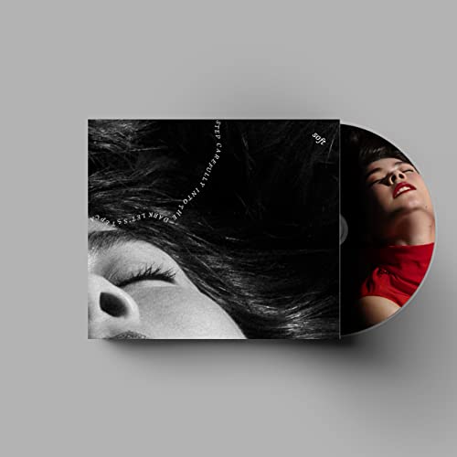 Mitski’s “Laurel Hell” CD case with a black background and portrait.