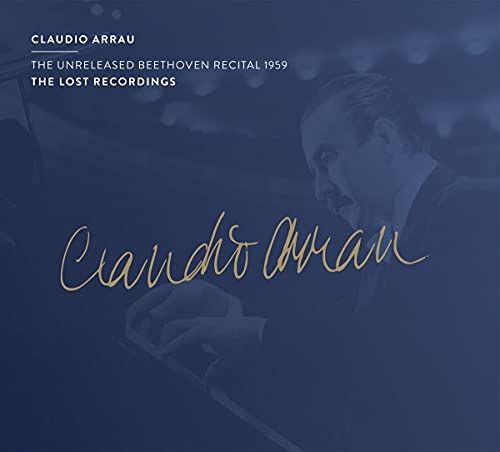 CD cover featuring pianist Claudio Arrau in profile, with gold lettering.