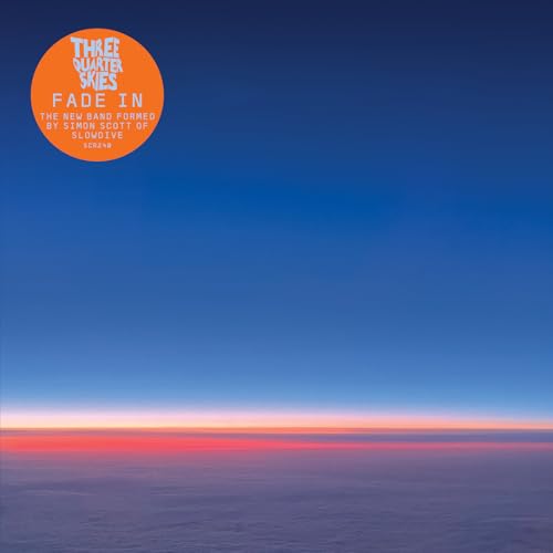 CD cover for “Fade In” by Three Quarter Skies, showing a sky gradient.