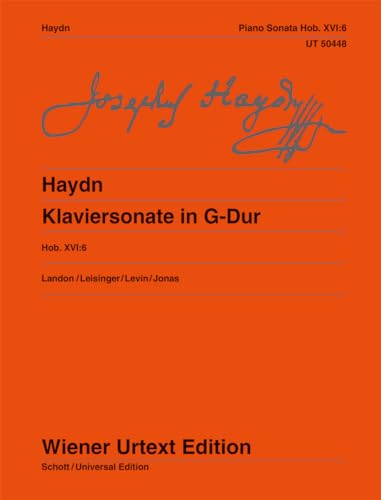 Klaviersonate : Nach den Quellen hrsg. von Christa Landon und Ulrich Leisinger. Hob. XVI:6. piano.