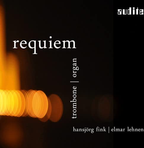 CD cover for “Requiem” by Fink and Lehnen, trombone and organ.