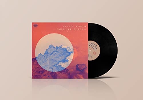 Vinyl record for Little North’s “Familiar Places” album, with mountain imagery.