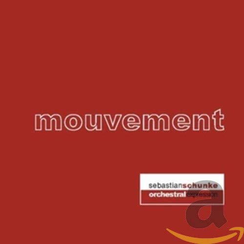 Red CD cover with white text "mouvement" and smaller text details.