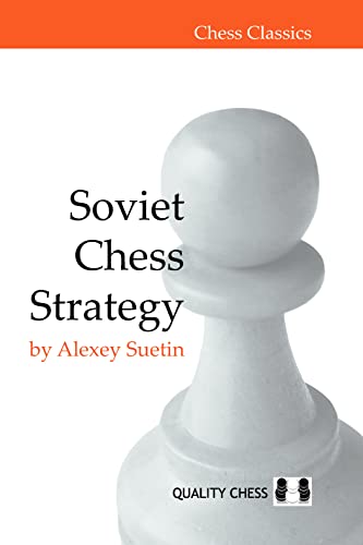 Book cover for Soviet Chess Strategy by Alexey Suetin featuring a white chess pawn.