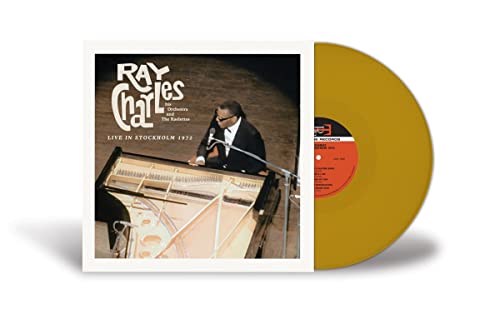 Ray Charles album cover and golden vinyl record, Stockholm 1972.