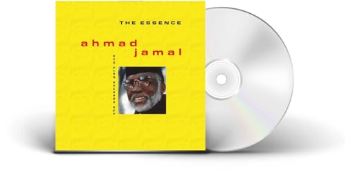 Yellow CD case with portrait of Ahmad Jamal and a silver compact disc.