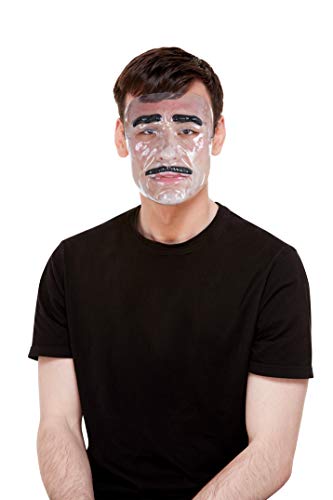 Smiffys 52402 Transparent Mask, Male, Men, Clear, One Size