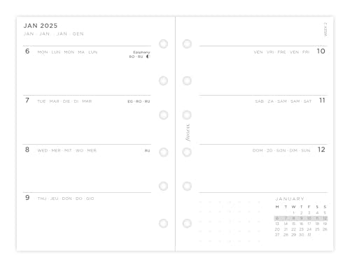 Pocket Minimal week on two pages 2025