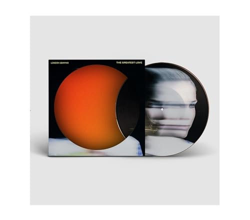 London Grammar vinyl record with orange circle and blurred face imagery.