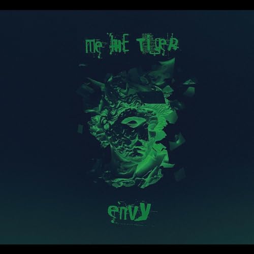 Dark green album cover with a fragmented bust and text “envy”.