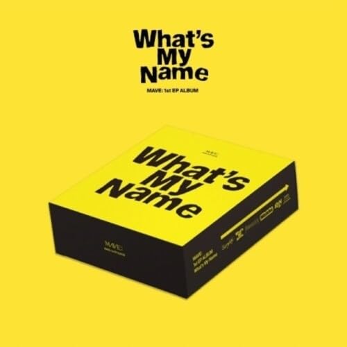 Yellow and black album cover for Mave’s “What’s My Name” CD.