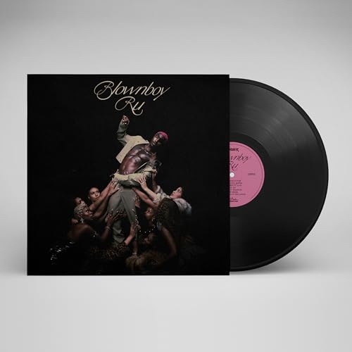 Ruger's "Blownboy Ru" album cover and vinyl record against a white background.
