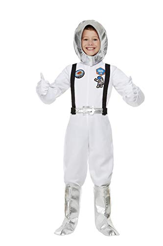 Smiffys 71034L Space Astronaut Costume, Boys, White, L - Age 10-12 years