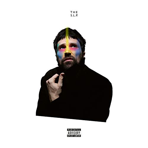 Album cover featuring a man with colorful facial paint and a black turtleneck.
