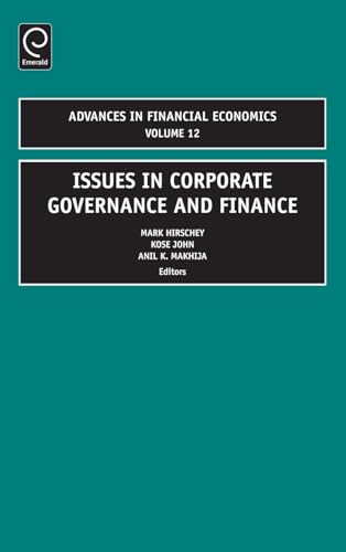 Issues in Corporate Governance and Finance