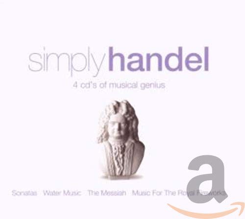CD cover for “Simply Handel” featuring a portrait of composer Handel.