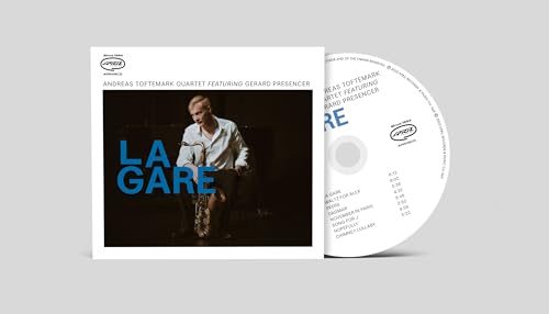 CD case and disc for "La Gare" by Toftemark Quartet featuring Presencer.