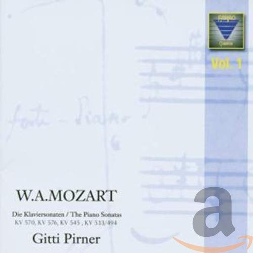 CD cover for Mozart piano sonatas, volume one, by Gitti Pirner.