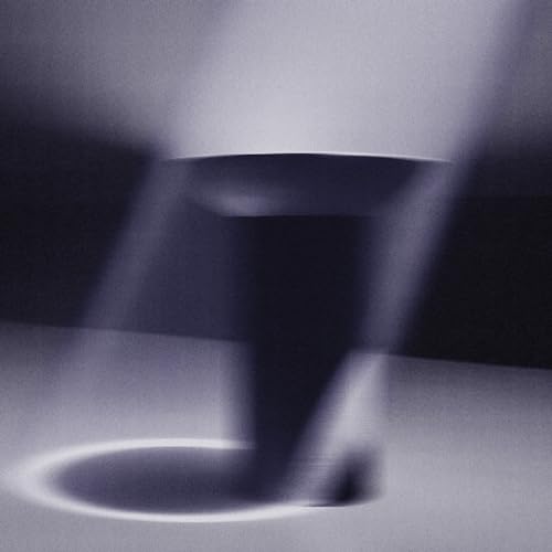 Abstract album cover in shades of purple and gray, with a circular form.