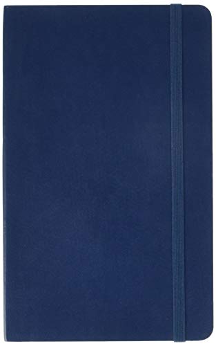 Moleskine Classic Ruled Paper Notebook - Soft Cover And Elastic Closure Journal - Color Sapphire Blue - Large 13 X 21 A5 - 192 Pages