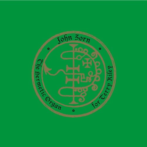 Green background with a circular, ornate seal featuring text and symbols.