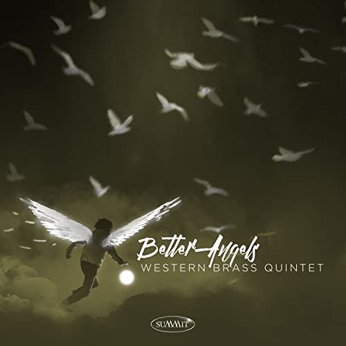 CD cover: winged figure among birds, text "Better Angels" and "Western Brass Quintet".
