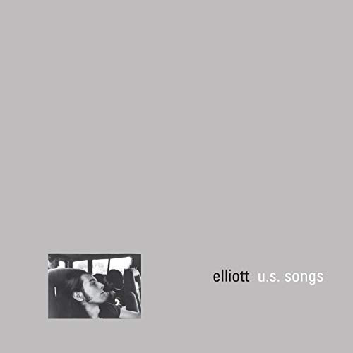 Record album cover: grayscale portrait with text “elliott u.s. songs”.
