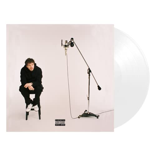 Jack Harlow album cover with a microphone and vinyl record shown.