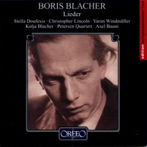 CD cover featuring a black and white portrait of Boris Blacher.