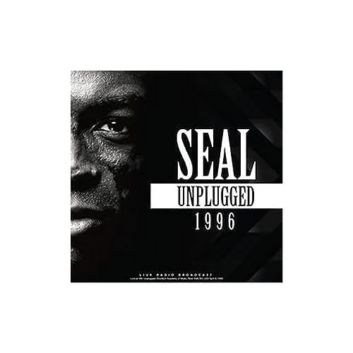 Black and white vinyl album cover featuring Sealās face and āUnplugged 1996ā text.
