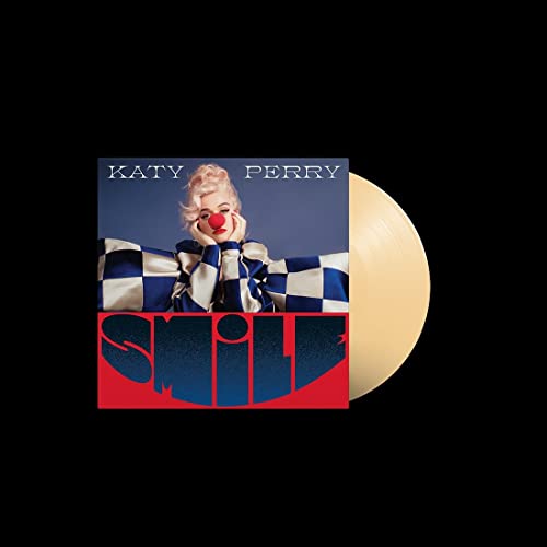 Katy Perry "Smile" vinyl record with album art and beige disc.
