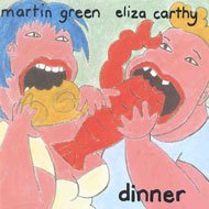 CD cover: two cartoon faces eating lobster, with the title "dinner".
